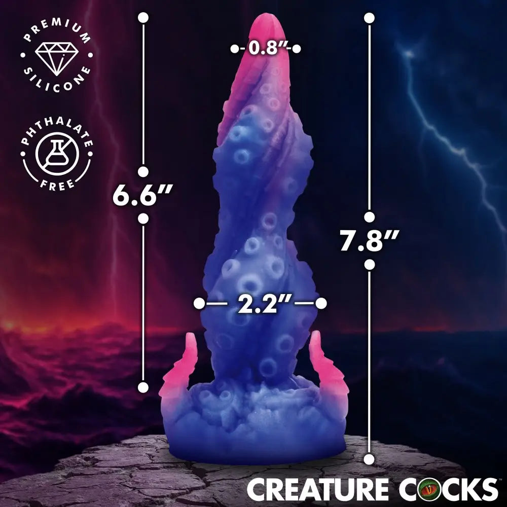 XR Brands® Krakenar Tentacle Dildo – Fantasy Silicone with Suction Cup | 7.8’’ Multicolor