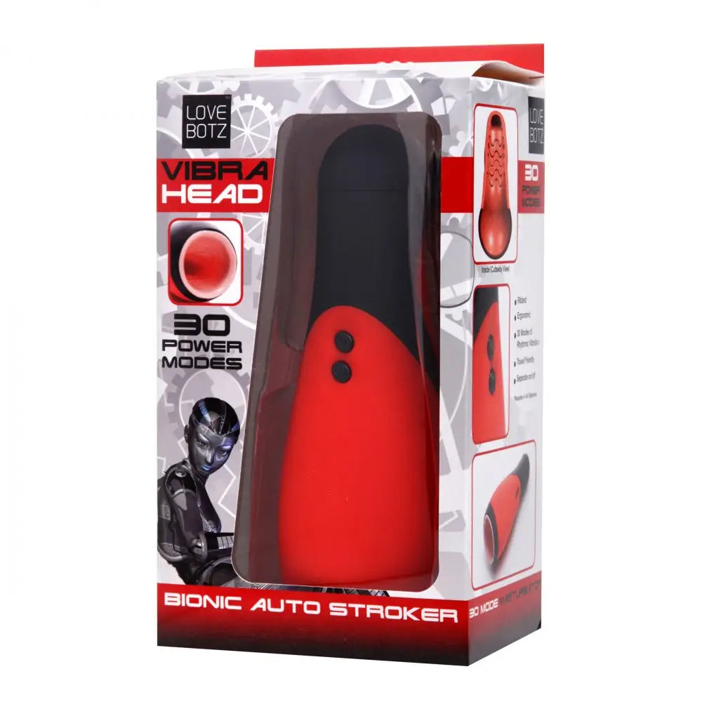 Love Botz® Vibra - Head Bionic Auto Stroker - Red - Masturbator
