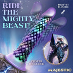 XR Brands® Majestic Eryndor Dragon Silicone Dildo – 8.1’’ Fantasy by Creature Cocks Multicolor