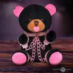XR Brands® Master Series Bling Bondage Bear – BDSM Plush Teddy with Bedazzled Cuffs & Chains