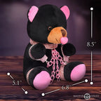 XR Brands® Master Series Bling Bondage Bear – BDSM Plush Teddy with Bedazzled Cuffs & Chains