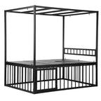 XR Brands® Master Series Bondage Bed with Cage – Heavy-Duty BDSM Furniture