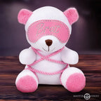 XR Brands® Master Series Brat Bondage Bear – BDSM Plush Teddy with Shibari Rope & Bedazzled Blindfold