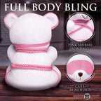 XR Brands® Master Series Brat Bondage Bear – BDSM Plush Teddy with Shibari Rope & Bedazzled Blindfold