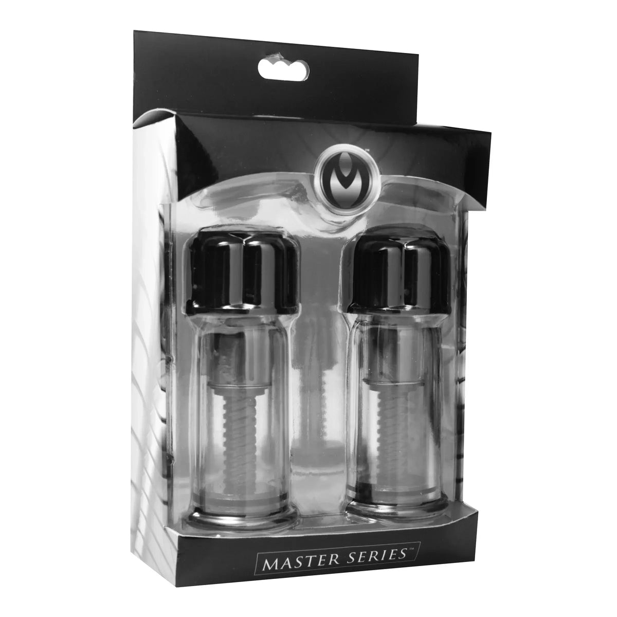 XR Brands® Master Series Maxxx Powerful Nipple Suckers Black