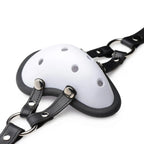 XR Brands® Master Series Musk Athletic Cup Muzzle – Scent Play BDSM Mask White