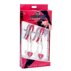 Master Series® Heart Padlock Nipple Clamps