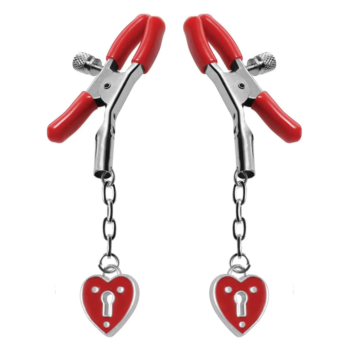 Master Series® Heart Padlock Nipple Clamps - Rolik®