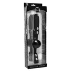 Master Series® Premium Hush Locking Silicone Comfort Ball Gag - Black - Gags