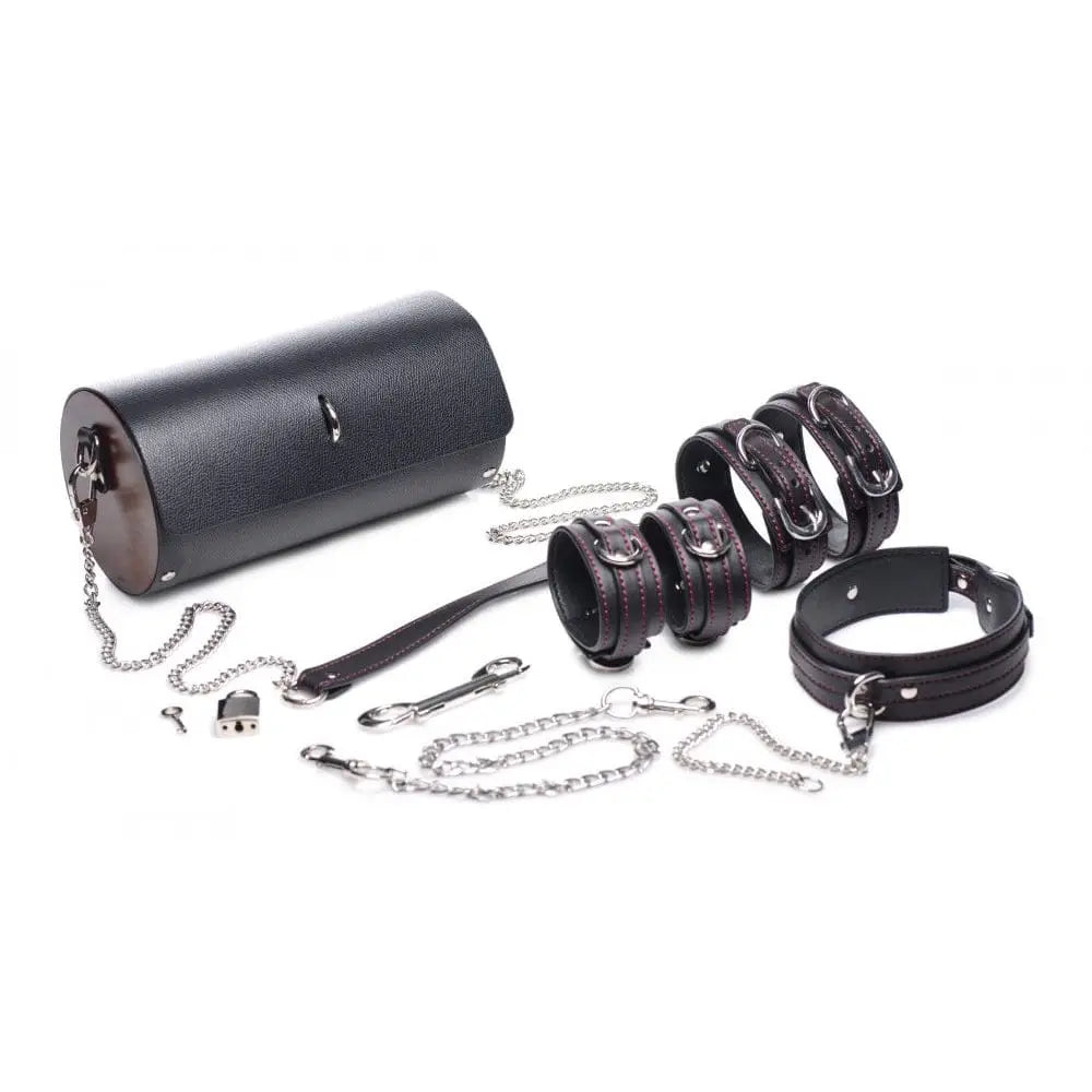 Master Series® Kinky Clutch Black Bondage Set with Carrying Case - Rolik®