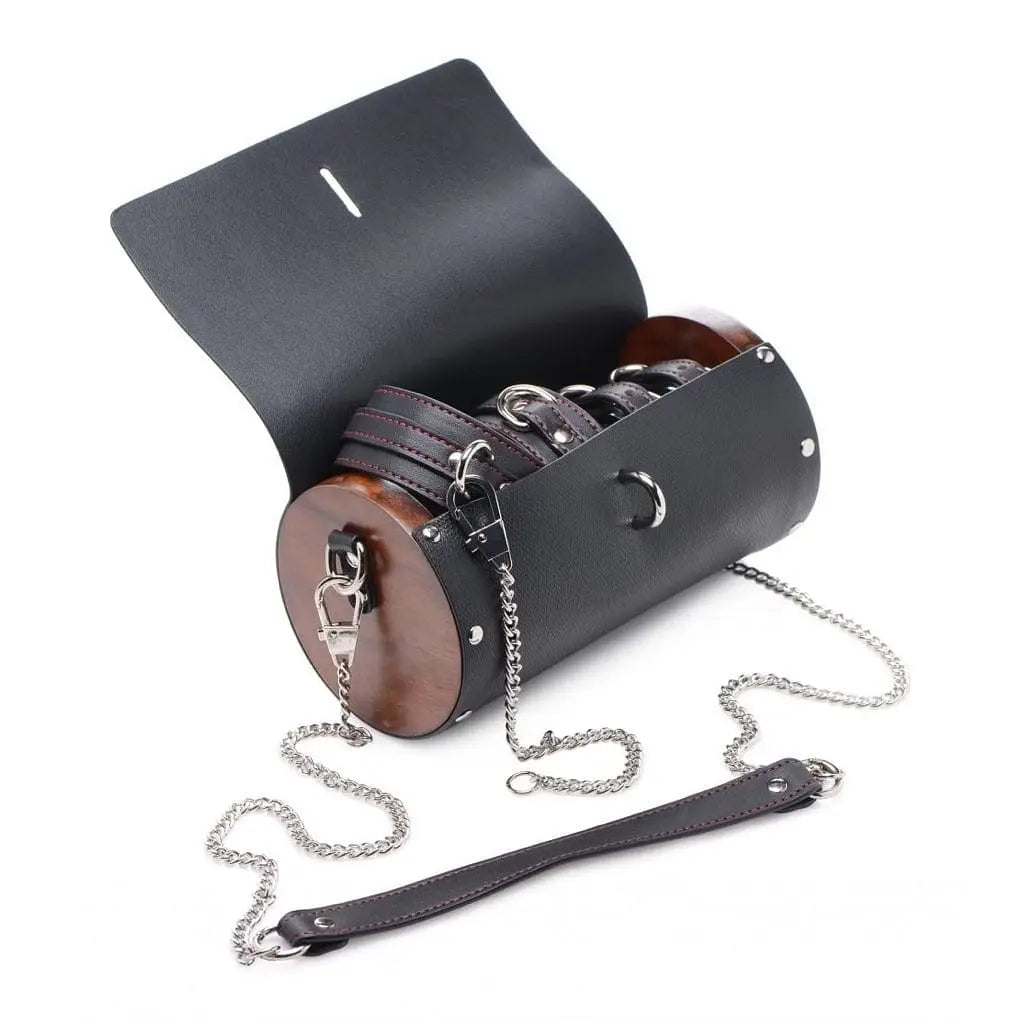 Master Series® Kinky Clutch Black Bondage Set with Carrying Case - Rolik®