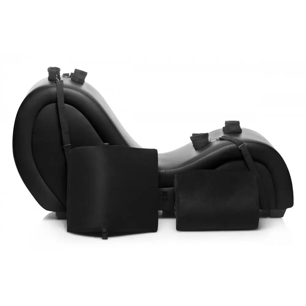 Master Series® Kinky Couch Sex Chaise Lounge with Love Pillows - Black - Furniture