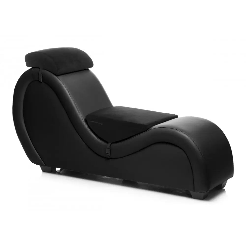 Master Series® Kinky Couch Sex Chaise Lounge with Love Pillows - Black - Furniture