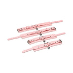 XR Brands® Kitty Bondage Set - Vegan Leather Restraints with Collar Cuffs & Paddle Pink