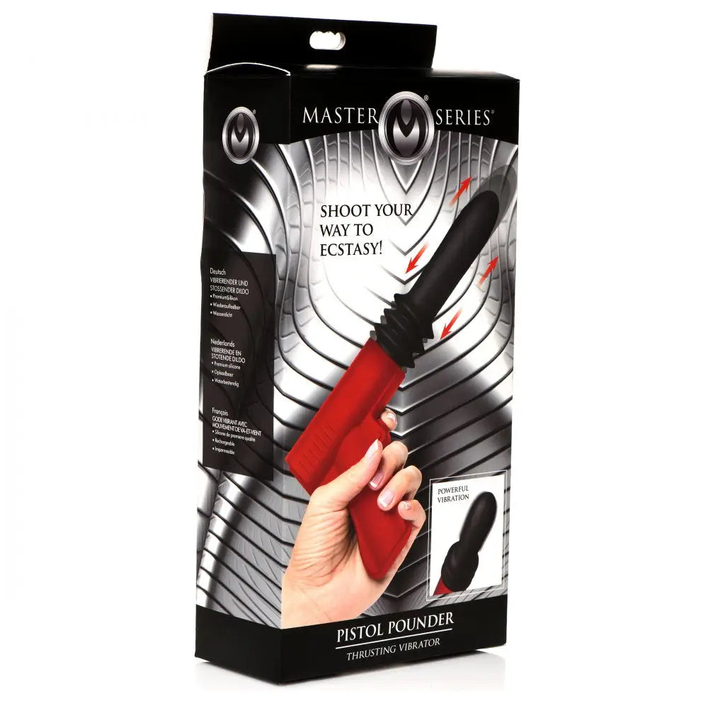 Master Series® Pistola Pounder Thrusting Vibrator - Red