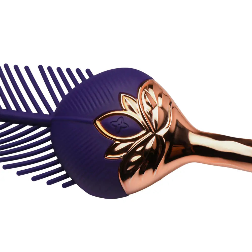 Master Series® The Tickler Vibrating Silicone Feather - Purple - Vibrator
