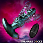 XR Brands® Octo-Squirm Vibrating & Rotating Silicone Anal Plug | Remote Control