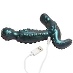 XR Brands® Octoprobe Gyrating Prostate Vibrator with Remote – Deep Sea Fantasy Design Teal