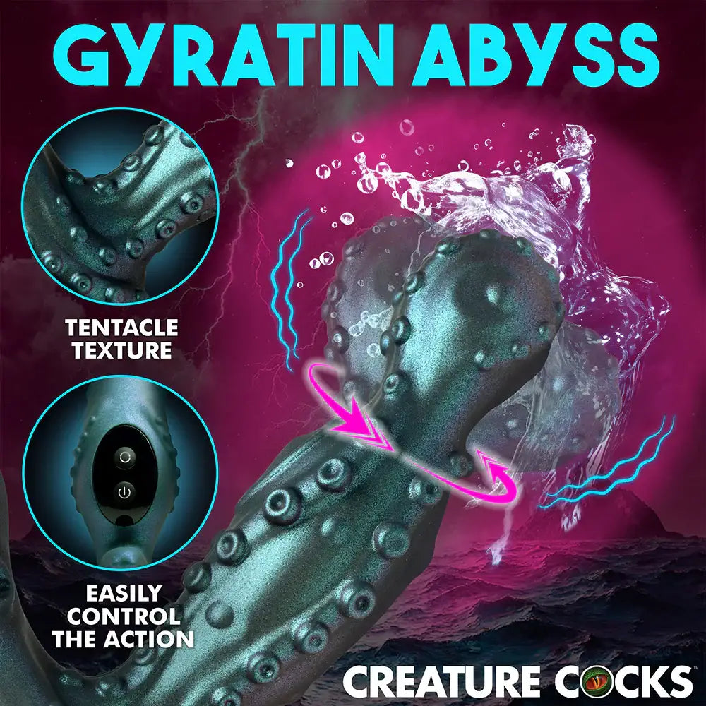 XR Brands® Octoprobe Gyrating Prostate Vibrator with Remote – Deep Sea Fantasy Design Teal