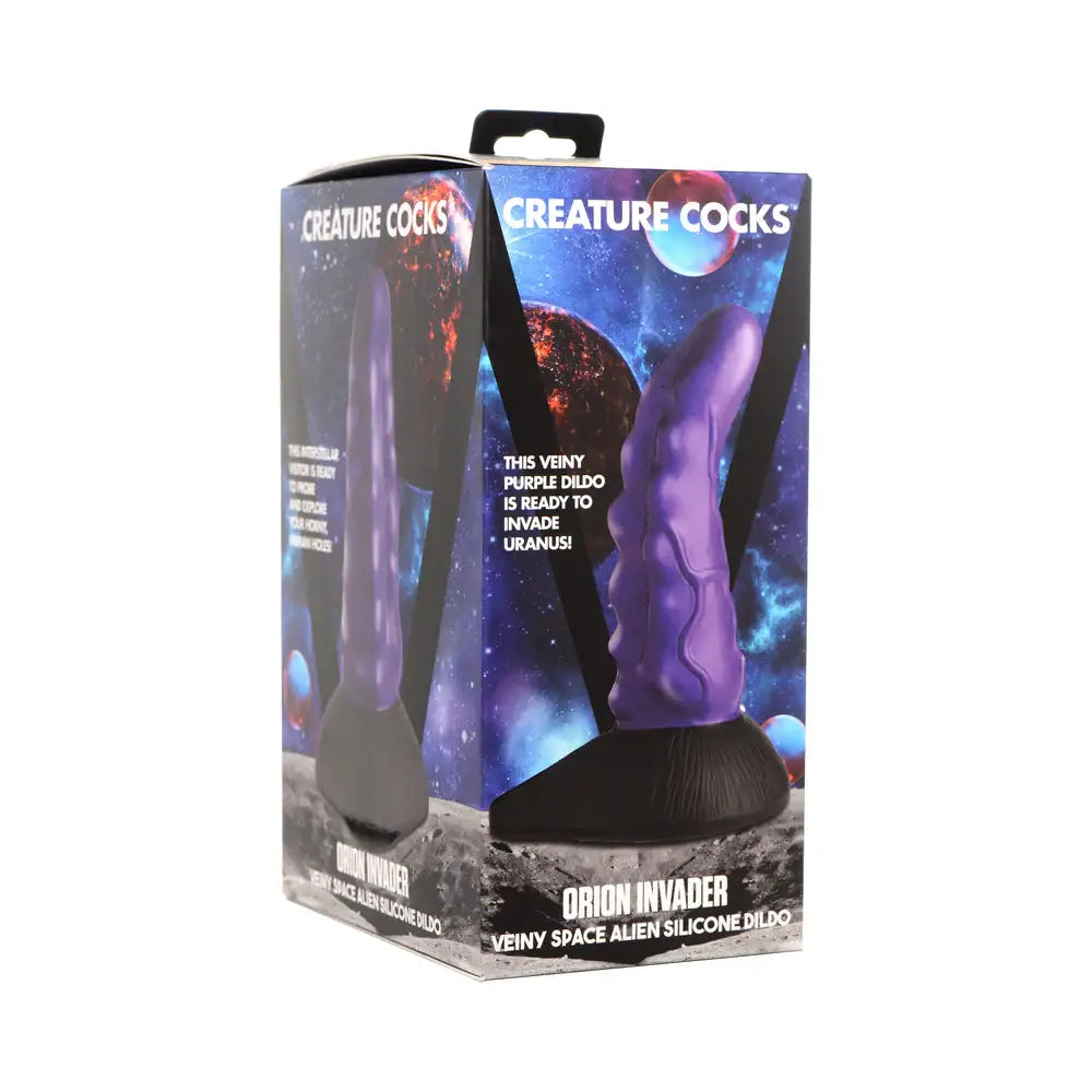 Orion Invader Space Alien Silicone Dildo - Purple