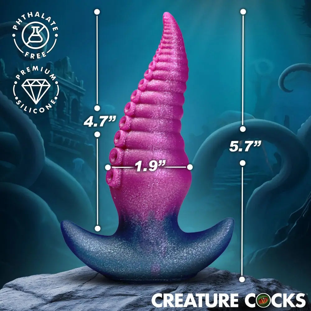 XR Brands® Plugtopus Tentacle Silicone Butt Plug | Tapered Dual-Texture Body-Safe Multicolor