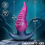 XR Brands® Plugtopus Tentacle Silicone Butt Plug | Tapered Dual-Texture Body-Safe Multicolor