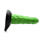 Radioactive Scaly Reptile Thick Silicone Dildo - Green
