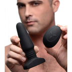 Rimmers™ Slim R Smooth Rimming Plug w/Remote - Black - Butt