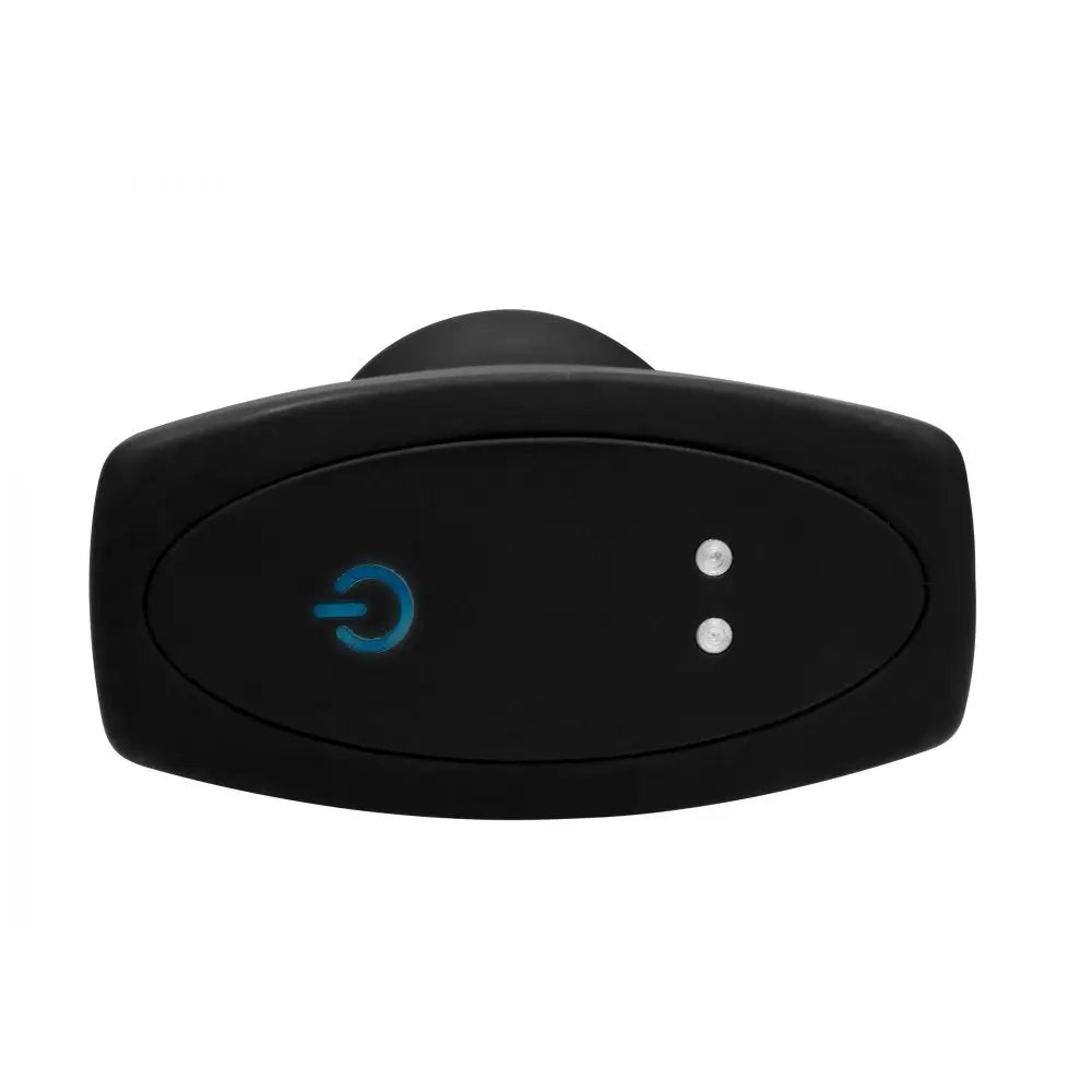 Rimmers™ Slim R Smooth Rimming Plug w/Remote - Black - Butt