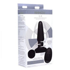 Rimmers™ Slim R Smooth Rimming Plug w/Remote - Black - Butt