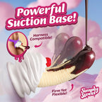 XR Brands® Simply Sweet Chocolate Dipped Banana Split Silicone Dildo – Suction Base G-Spot Curve Multicolor