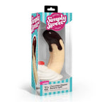 XR Brands® Simply Sweet Chocolate Dipped Banana Split Silicone Dildo – Suction Base G-Spot Curve Multicolor