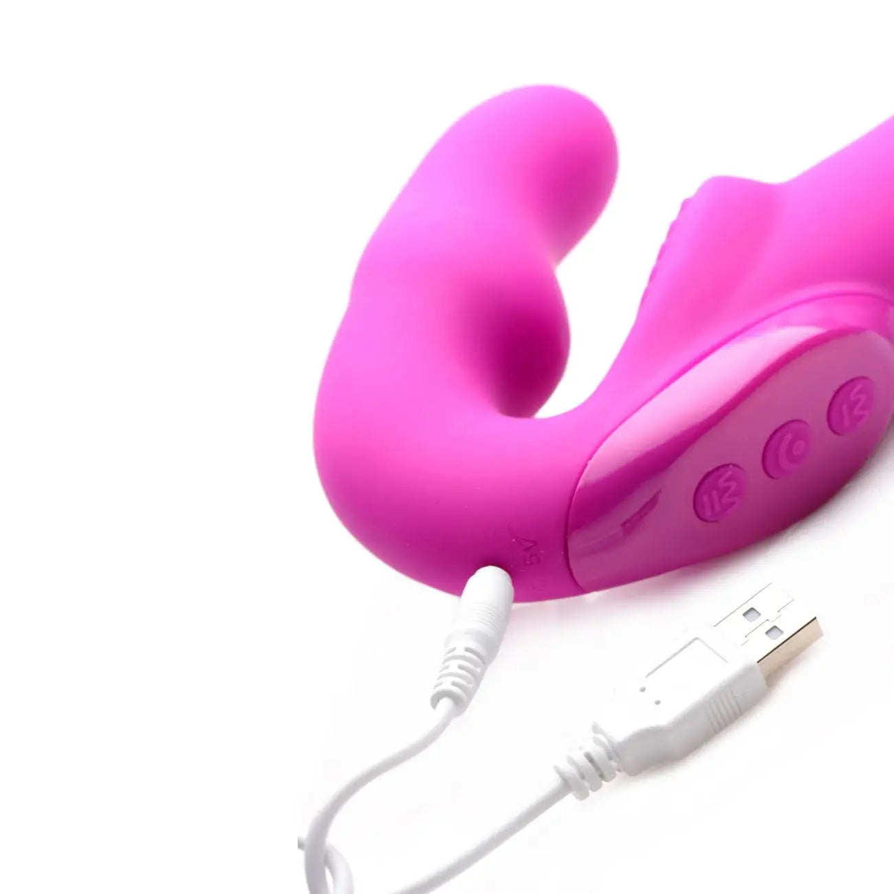 Strap U® Evoke Rechargeable Vibrating Silicone Strapless On - Dildo