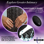 Strap U® Pro Rider 9X Vibrating Silicone Strapless On with Remote Control - Black - Dildo