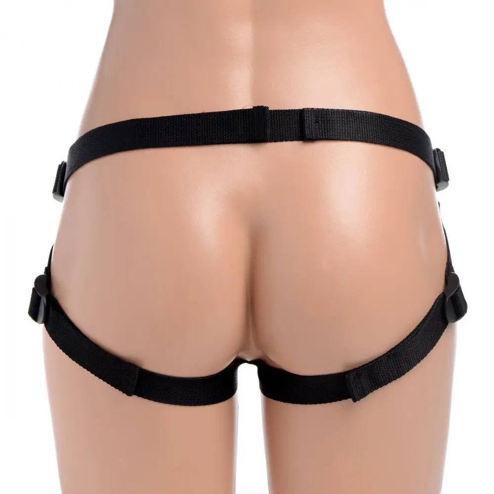 Strap U® Proud Rainbow Vibrating Silicone Dildo with Harness