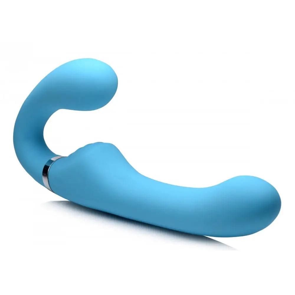 Strap U® 10X Remote Vibrating Silicone Strapless - on - Dildo