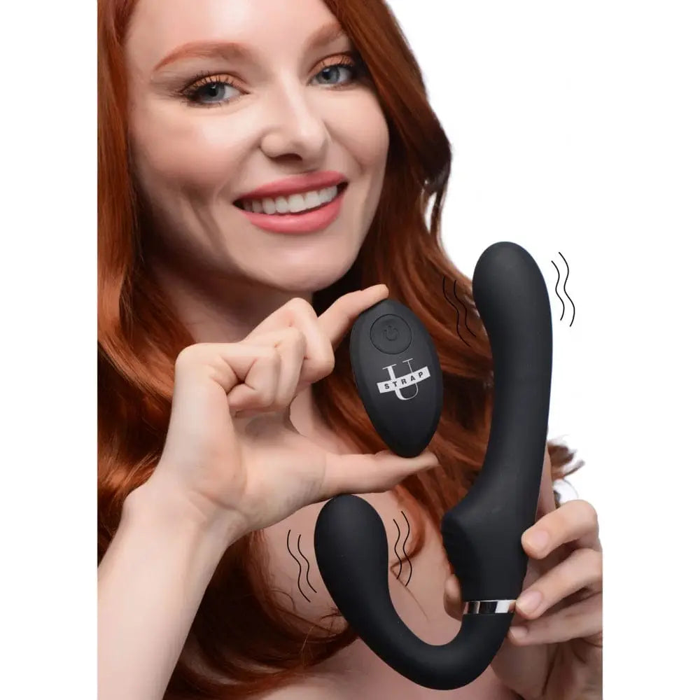 Strap U® 10X Remote Vibrating Silicone Strapless Strap - on - Rolik®