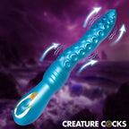 XR Brands® Tenta-Squirm Squirming & Vibrating Silicone Vibrator | Dual Motor | Fantasy Blue