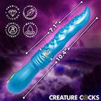 XR Brands® Tenta-Squirm Squirming & Vibrating Silicone Vibrator | Dual Motor | Fantasy Blue