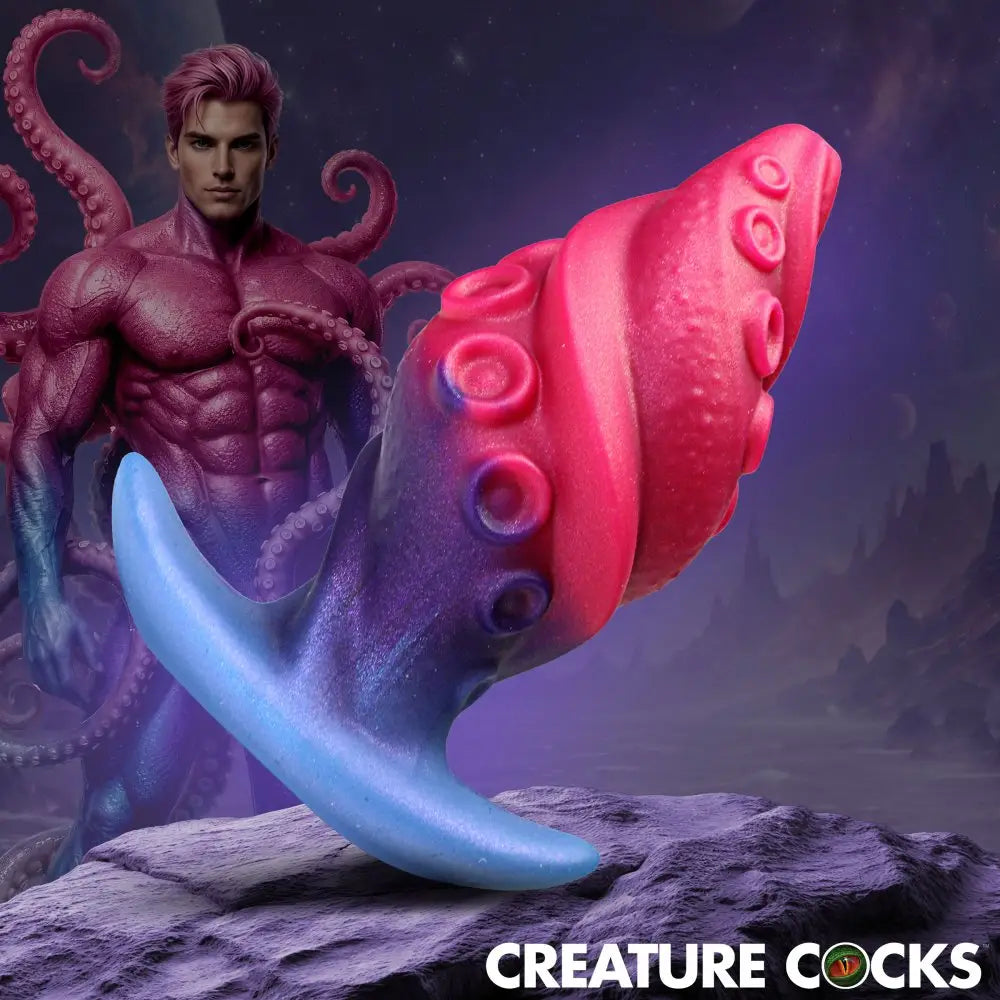 XR Brands® Tentaplug Spiral Tentacle Butt Plug | Girthy Textured Body-Safe Silicone Multicolor