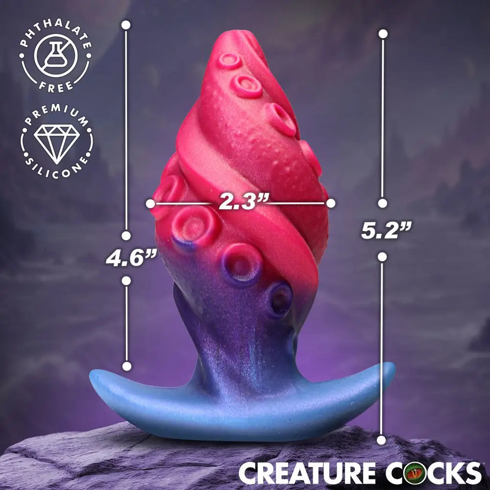 XR Brands® Tentaplug Spiral Tentacle Butt Plug | Girthy Textured Body-Safe Silicone Multicolor