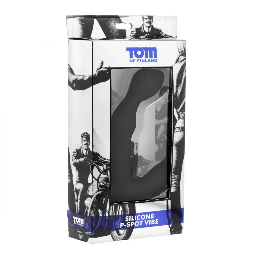 Tom of Finland® Silicone P - Spot Vibrator - Black - Anal Probe