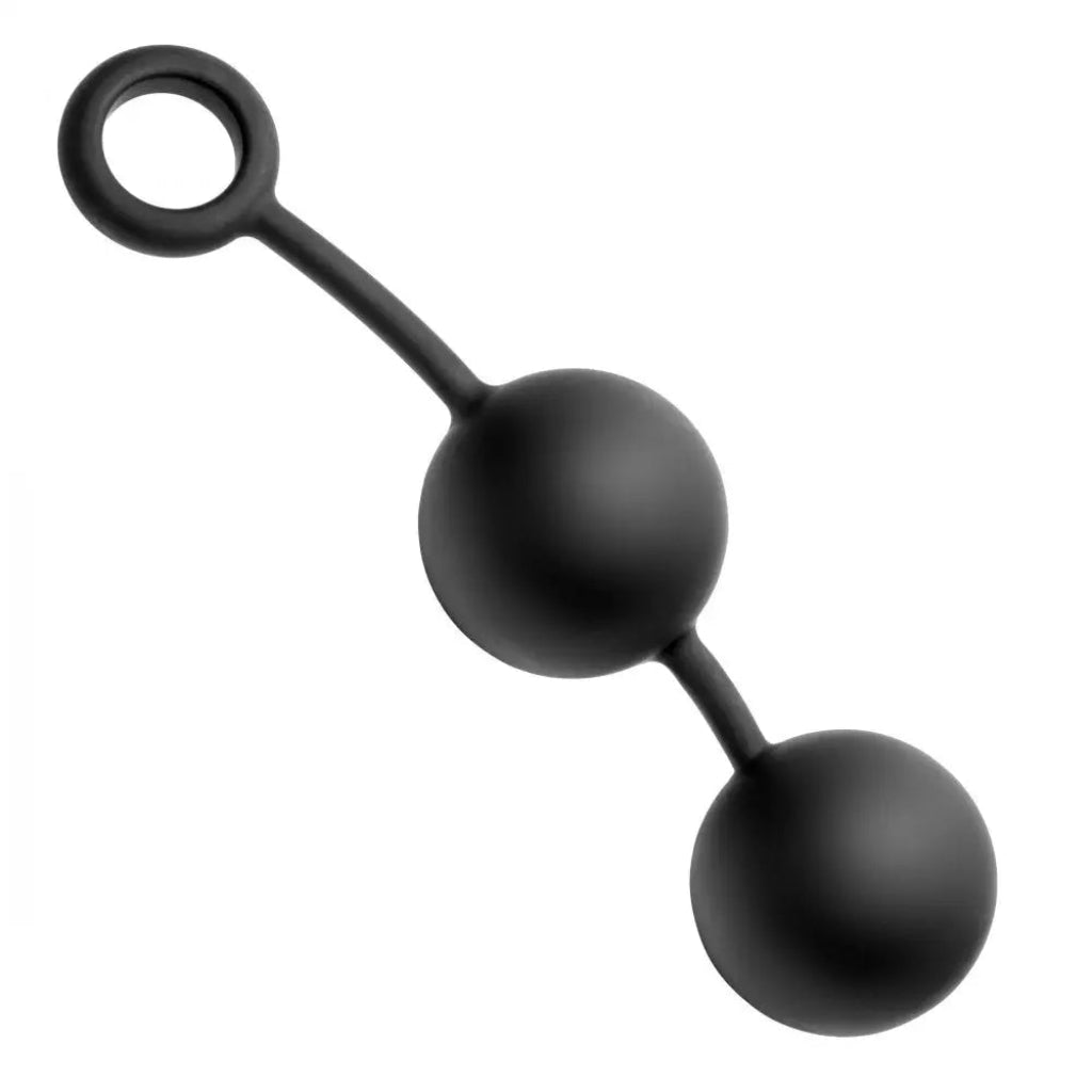 Tom of Finland® Weighted Anal Balls - Black - Beads