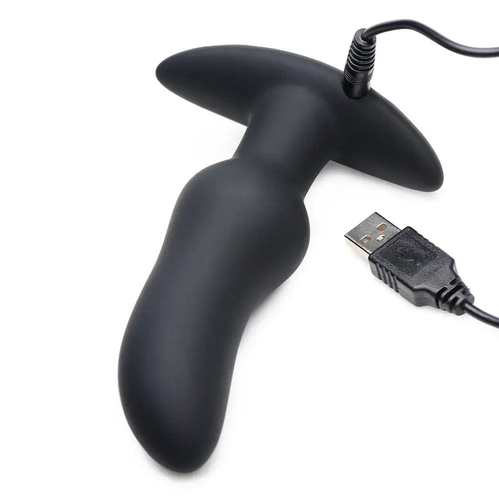 Whisperz™ Voice Activated 10X Vibrating Prostate Plug with Remote - Black - Anal Probe