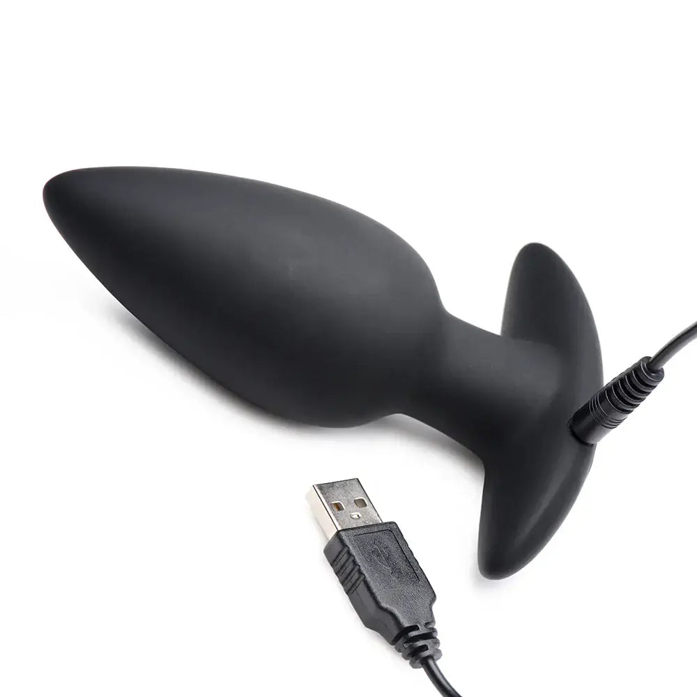 Whisperz™ Voice Activated 10X Vibrating Butt Plug with Remote - Black