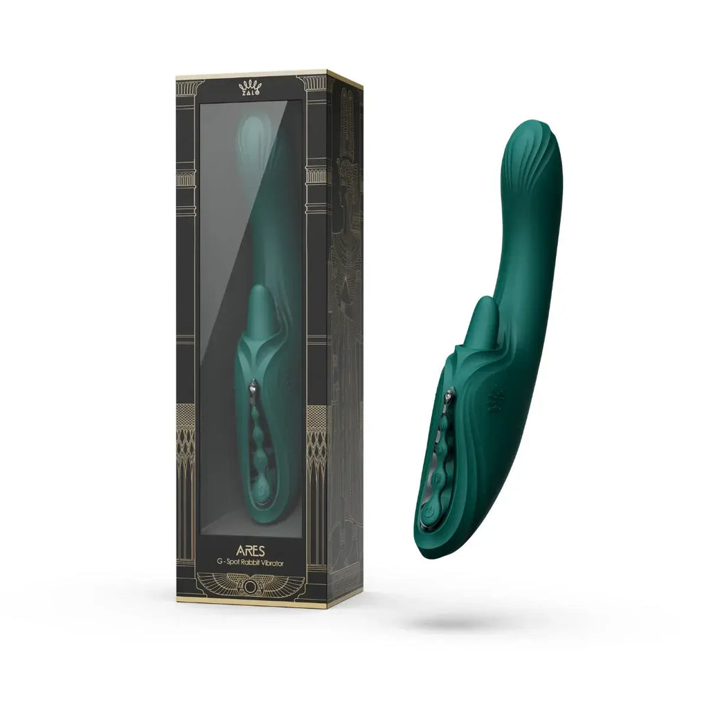 Zalo Ares G-Spot Rabbit Vibrator Green - Rolik®