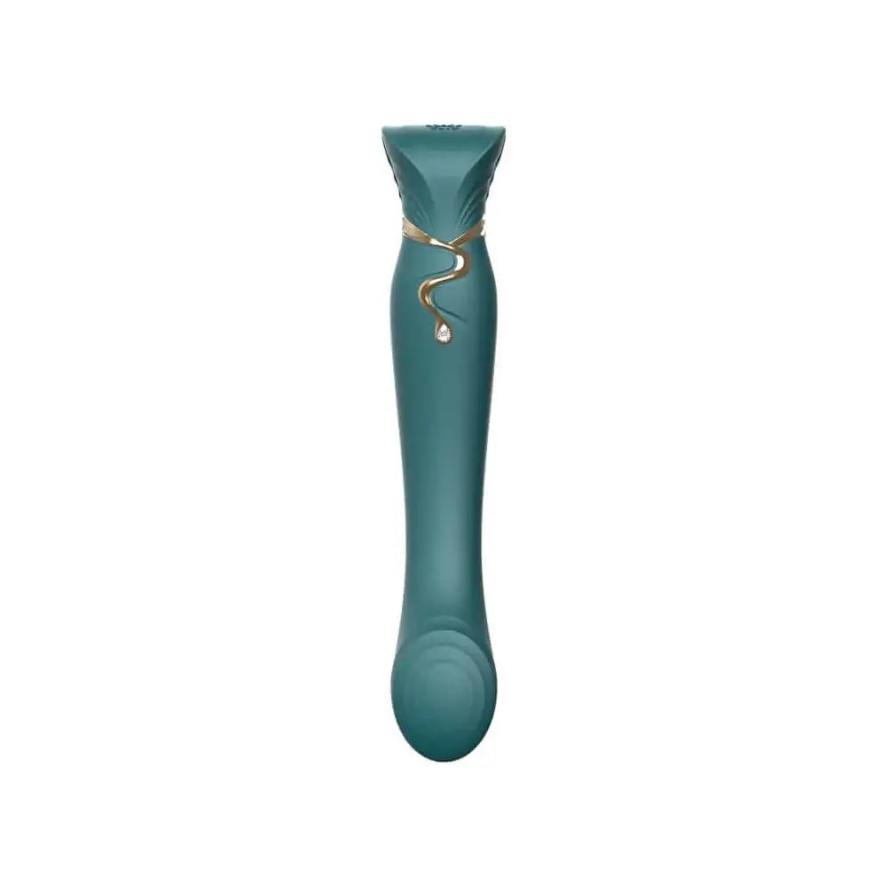 Queen G - Spot PulseWave Vibrator with Suction Sleeve - Green