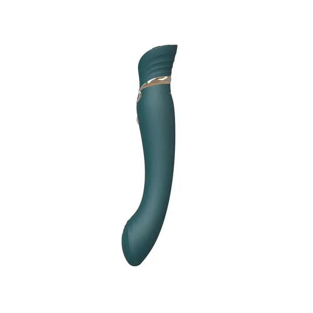 Queen G - Spot PulseWave Vibrator with Suction Sleeve - Green