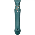 Zalo Queen G-Spot PulseWave™ Vibrator with Suction Sleeve Green