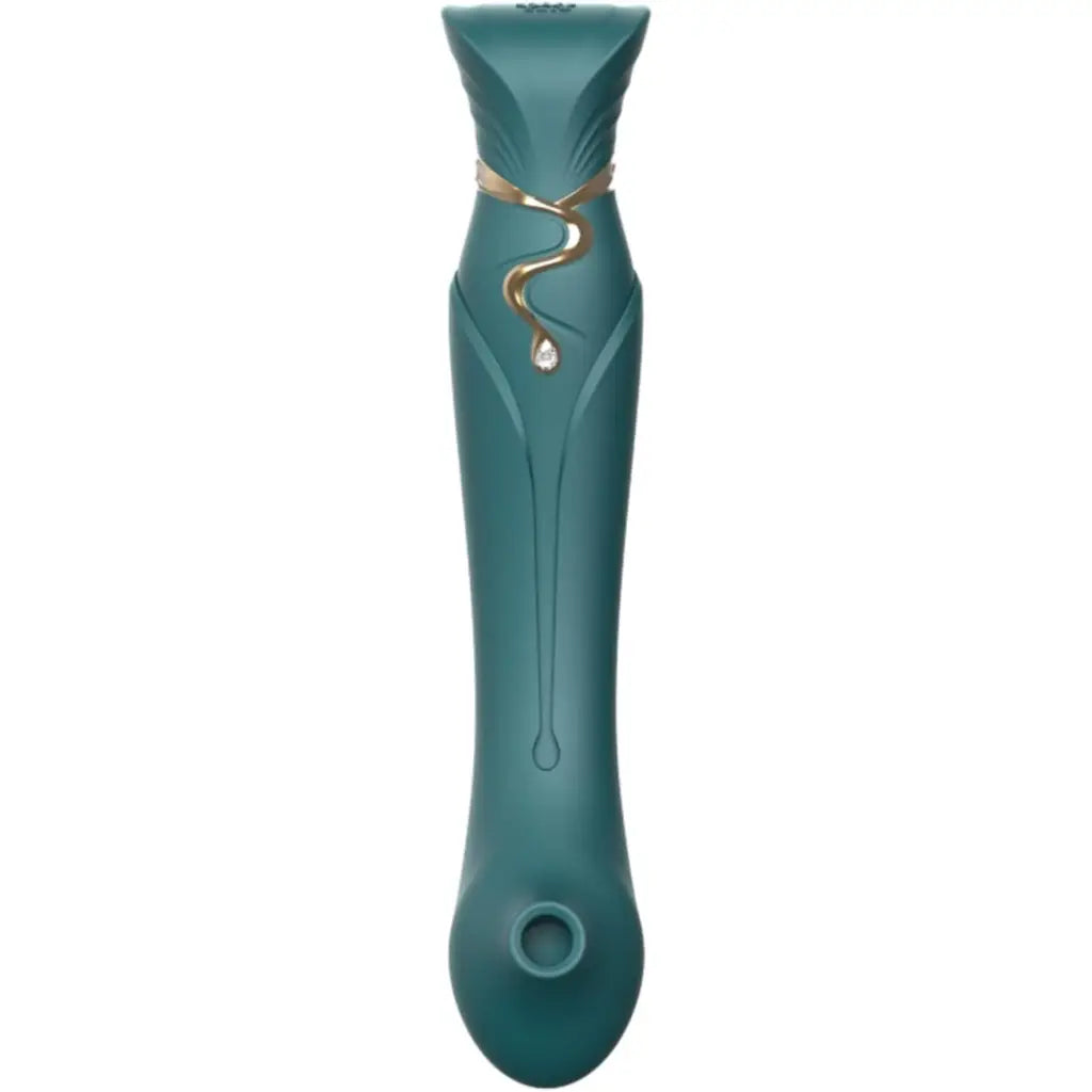 Zalo Queen G-Spot PulseWave™ Vibrator with Suction Sleeve Green